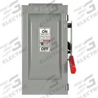 SIEMENS Safety Switch: Fusible, 30 A, Single Phase, 240V AC, Galvanized Steel, Indoor (MPN HF221J). Key specifications — Brand: SIEMENS.