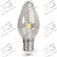 FEIT ELECTRIC Compact LED Bulb: Candelabra Screw (E12), LED, (C) Candle, C7, 0.35 W Watt, 2700K (MPN BP4C7/827/LED/4). Key specifications — Bulb Shape: C7; Voltage: 120V AC; Bulb Finish: Clear; Color Temperature: 2700K; Brand: FEIT ELECTRIC.