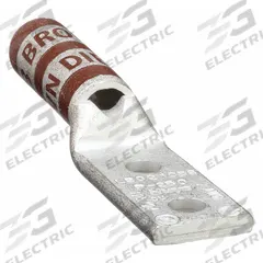 Compression Lug: For 2 AWG, Stranded Wire, #10 Stud Size, Long, Copper Barrel (MPN 24D024). Key specifications — Inspection Hole: Yes; For Wire Type: Stranded; For Wire Sizes: 2 AWG; Brand: APPROVED VENDOR; Manufacturer Part Number: 24D024.