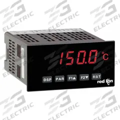 RED LION Temperature Panel Meter: 99,999 Display Span - Min, -19,999 Display Span - Max, PAXT0000. Key specifications — Manufacturer Part Number: PAXT0000; Accuracy: 0.01%; Digital Display Screen Color: Red; Digital Display Screen Type: LED; Includes: Mounting Clip; NEMA Enclosure Rating: 4X; Product Type: Temperature Panel Meter; Series: PAX.