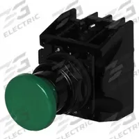 EATON Hazardous Location Push Button: 30 mm, Metallic, Mushroom Head Profile, 2NO/2NC (MPN E34EX711G). Key specifications — Manufacturer Part Number: E34EX711G; Product Type: Push Button Operators; Series: E34; Brand: EATON; AC Contact Rating: 10 A @ 600 V; Action: Momentary; DC Contact Rating: 2.5 A @ 250 V; Operator Illumination: Non-Illuminated.