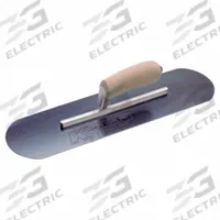 KRAFT TOOL Pool Trowel: Blade Material Blue Steel, Blade Shape Round, 4 1/2 in Blade Wd (MPN CF290B). Key specifications — attr1008665: Camel Back; attr1005004: KRAFT TOOL; attr1008664: Wood.