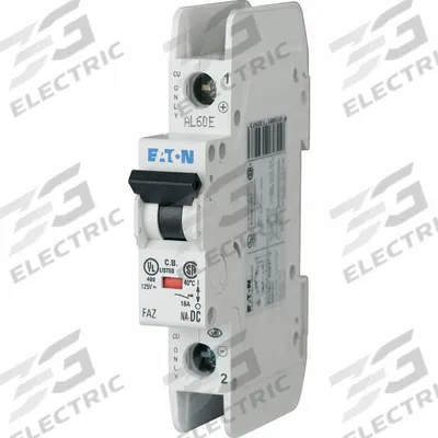 EATON Miniature Circuit Breaker: 7 A Amps, 125V DC, 10 kA at 277/480V AC, Screw - C-Curve, 1-Pole UL489 DIN Rail-Mount Miniature Circuit Breakers
