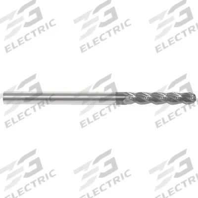 APPROVED VENDOR Ball End Mill: Carbide, AlTiN Coated, 4 Flute, 1/4" Mill Dia, 1-1/2" LOC - General Purpose Carbide Ball End Mills