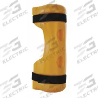 RACK SENTRY Pallet Rack Guard: Strap-On, On Upright, 4 in x 6 in x 18 in, Polymer, Yellow (MPN RSC-100). Key specifications — Brand: RACK SENTRY; Mounting Location: On Upright; Includes: (2) Straps; Color: Yellow; Material: Polymer.