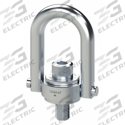 ADB HOIST RINGS Hoist Ring: Pivot/Swivel, Stainless Steel, 1 1/2"-6, Max. 12,000 lb - Corrosion-Resistant Pivot & Rotate Hoist Rings