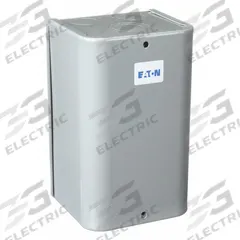 EATON Definite Purpose Contactor: 3 Poles, 480V AC, 40 A, Non-Reversing (MPN C25DGF340C). Key specifications — Brand: EATON; Coil Voltage: 480V AC; Contactor Style: HVACR Definite Purpose Contactor; Frame Size: D; Terminal Connection Type: Quick-Disconnect Terminals; Maximum Voltage Rating: 690V AC; Series: C25 Series; Phase: Three.
