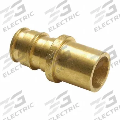 UPONOR Barbed Fitting Adapter: 3/4 in ID x 1 in Pipe Size, Barbed x Cup, Brass/Copper - Expansion Brass Barbed Tube Fittings