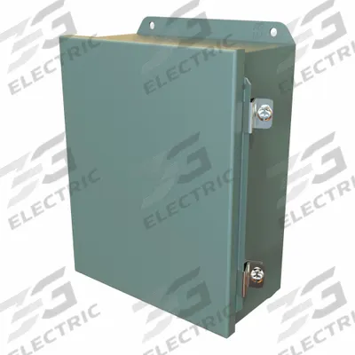 HAMMOND Electrical Enclosure: Steel, 10 in x 8 in x 4 in, NEMA 12/13/3R/4, Solid Cover - Steel Washdown Enclosures