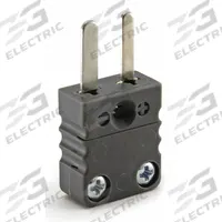DAYTON Thermocouple Plug: Jack, For Type J Thermocouple Type, Mini Plug, Flat, Flat (MPN 36GK82). Key specifications — attr1432255: Flat; attr1276097: Jack; attr1276082: Mini Plug; attr1276092: DAYTON; attr1276087: Black; attr1276088: Glass-Filled Nylon; attr1276089: 36GK82.