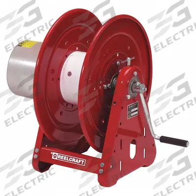 REELCRAFT Arc Welding Cable Reel: 400 A Current (Max), 2 AWG to 2/0 AWG - Hand-Crank Welding Cable Reels