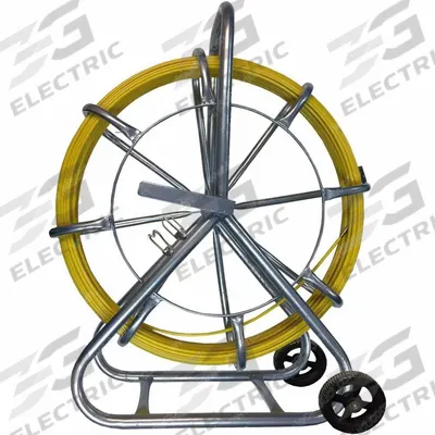 ELECTRIDUCT Cable Rodder: 1,000 ft Lg, 15 N/mm Tensile Strength, Round, Fiberglass - Non-Conductive Conduit Rodders
