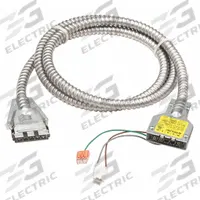LITHONIA LIGHTING Fixture Cable: 7 in Lg, 2 1/4 in Wd, 1 1/4 in Ht (MPN OFC 120-12/2G 07 M10). Key specifications — Includes: Power Feed Wires; Accessory Type: Modular Wiring; For Use With: Z Series Fluorescent Striplights; Brand: LITHONIA LIGHTING.