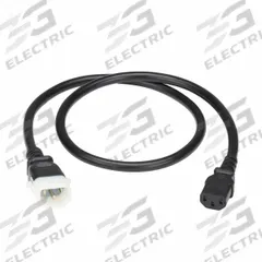 EATON Power Cord: 3 ft Lg, 3/14, Non-NEMA Plug, C14 Plug, Non-NEMA Receptacle, C13 Receptacle, SJT (MPN P005-E03). Key specifications — Brand: EATON; Jacket Material: PVC.