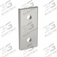 Joining Plate: Square Flat Plate, 40 Series, 76 mm x 36 mm x 6 mm, For 8 mm Slot Wd, 2 Holes, Gray (MPN 093VA4080). Key specifications — Material: Aluminum; Brand: FATH INC.; Finish: Anodized.