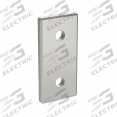 Joining Plate: Square Flat Plate, 40 Series, 76 mm x 36 mm x 6 mm, For 8 mm Slot Wd, 2 Holes, Gray (MPN 093VA4080). Key specifications — Material: Aluminum; Brand: FATH INC.; Finish: Anodized.