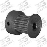 DAYTON Timing Pulley: Curvilinear, Fixed, For 9 mm Belt Wd, 12 Teeth, 3 mm Pitch, Aluminum (MPN 12-3M09M6CA4). Key specifications — Brand: DAYTON; Finish: Clear Anodized; For Belt Series: Powerhouse®.