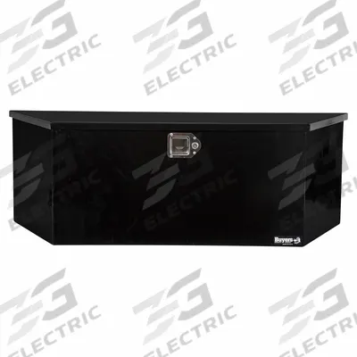 BUYERS PRODUCTS Trailer Tongue Box: Steel, Black, 16 13/16 in Overall Dp - A-Frame Trailer Tongue Boxes