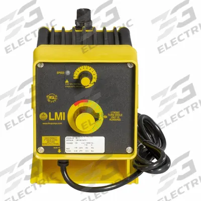 LMI PUMPS Chemical Metering Pump: Solenoid, 115V AC, PVDF Head, PTFE Diaphragm, 1000:1 - Compact Solenoid-Driven Diaphragm Metering Pumps