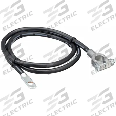 GROTE Battery Cable: Top Post Cable, 4 ga Wire Size, 48 in Overall Lg, Black - Top Start Cables