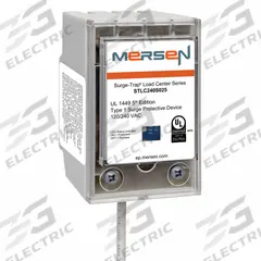 MERSEN Surge Protection Device: 120/240VAC Split, 1000V (L-L)/600V (L-N), 240/120 V, 25 kA (MPN STLC240S025). Key specifications — attr196152: 120/240VAC Split; attr196164: LED Status Indicator; attr196159: 240/120 V; attr196160: 600V (L-N); attr196172: 25 kA; attr211145: MERSEN.