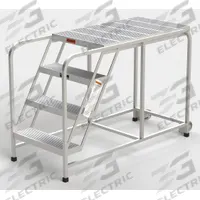 APPROVED VENDOR Mobile Work Platform: 3.3 ft Platform Ht - Max, 24 in x 42 in, Aluminum (MPN A008). Key specifications — Folding: Not Foldable; Mobility: Rolling; Use Location: Indoor; Brand: APPROVED VENDOR; Color: Silver; Height Adjustability: Fixed Height; Includes Handrails: Handrails Not Included; Locking Mechanism: No Locking Mechanism.