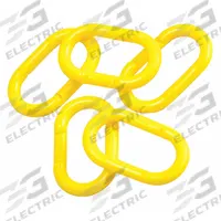 APPROVED VENDOR Chain Link for Plastic Chain Barrier: Yellow, 50 4/5 mm Overall Lg, Polyethylene (MPN 78246). Key specifications — Material: Polyethylene.