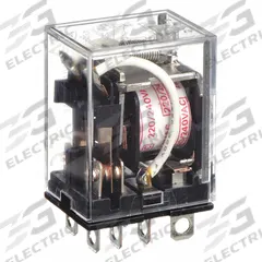 OMRON General Purpose Relay: Socket Mounted, 10 A Current Rating, 240V AC, DPDT, 8 Pins/Terminals (MPN LY2-AC220/240). Key specifications — Brand: OMRON; Base Type: Square; Mounting Style: Plug-In; Pin Shape: Flat; Electrical Connection: Quick-Connect; Manufacturer Part Number: LY2-AC220/240; Operating Current: 10 A at 110V AC (Resistive Load); Series: LY Series.