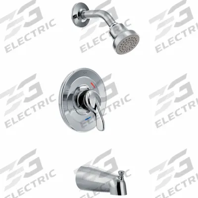 CLEVELAND FAUCET GROUP Shower Faucet: Cornerstone, 1.75 gpm Fixed Showerhead Flow Rate - Bathtub Spout & Fixed Showerhead Faucet Combinations