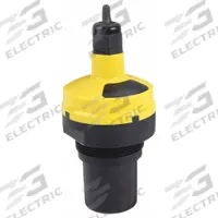 FLOWLINE Noncontact Ultrasonic Level Sensor: 2 in NPT, 2 3/8 in Antenna Dia, 18 ft Range, NPT, Viton (MPN DL34-01). Key specifications — Brand: FLOWLINE; Max. Voltage: 24V DC; Output Voltage Range: 4 to 20mA; Accuracy: +/-0.2% of Range; Display Type: None.