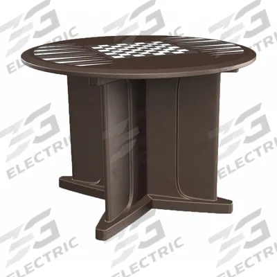 CORTECH Table: 29 in Overall Ht, 48 in Overall Dia, Game Top Included, Ballast Accepted - Round X-Base Tables