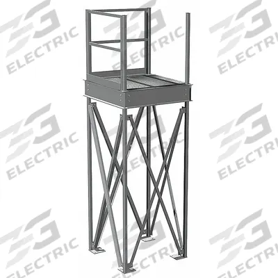 PORTA-KING Mezzanine Landing: 152 in x 48 in x 48 in, Assembled, 48 in x 48 in - Landings
