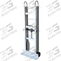 DAYTON Appliance Hand Truck: 550 lb, Vertical Dual-Loop, Silver, Aluminum, Tread on Core (MPN 34D656). Key specifications — Brand: DAYTON.