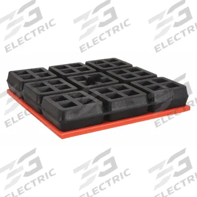MASON Vibration Isolator Pad: Neoprene, Smooth Pad Top, 8 in Lg, 8 in Wd - Vibration-Isolating Pads & Sheets