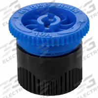 HYDRORAIN Adjustable Arc Spray Nozzle: 0° to 360°, 10 ft, 0.39 to 8.97 gpm, 15 to 30 psi, Plastic (MPN 04102). Key specifications — Throw Radius: 10 ft; Brand: HYDRORAIN; Flow Rate: 0.39 to 8.97 gpm; Pattern: 0° to 360°; Pressure Range: 15 to 30 psi; Sprinkler Head or Nozzle Type: Adjustable Nozzle.