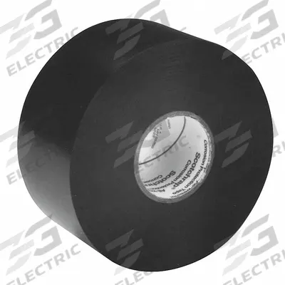 3M Electrical Tape: 2 in Wd, 33 3/8 yd Lg, 10 mil Thick, Vinyl, Rubber - Corrosion Protection Electrical Tape