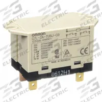 OMRON Enclosed Power Relay: Surface (Top Flange) Mounted, 25 A Current Rating, 24V DC, DPST-NO (MPN G7L-2A-TUBJ-CB-DC24). Key specifications — Brand: OMRON; Base Type: Square; Contact Rating (AC): 25 A @ 220V; Mounting Style: Top Flange; Electrical Connection: Quick-Connect; Manufacturer Part Number: G7L-2A-TUBJ-CB-DC24; Operating Current: 25 A; Series: G7L Series.