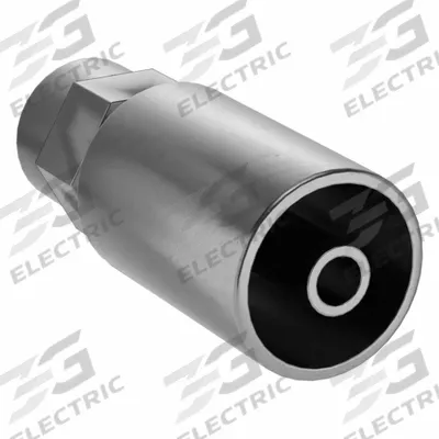 KURT Hydraulic Crimp Fitting: Carbon Steel, Straight, -6 For Hose Dash Size - Kurt Crimp Hydraulic Hose Fittings with NPT Connection