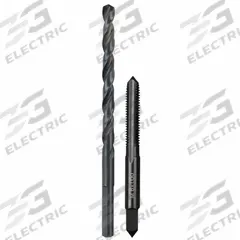 MILWAUKEE Plug Tap and Drill Bit: 2 Pc, M6x1 Tap, #9 Drill (MPN 49-57-5536). Key specifications — attr1300596: Straight Flute.