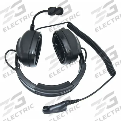 MOTOROLA Heavy Duty Headset: Over-the-Head Earmuff, 24 dB NRR, Intrinsically Safe - Over-the-Head Headsets for Communication