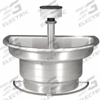 BRADLEY Wash Fountain: Silver, Stainless Steel, Semi-Circular, 36 in Overall Wd, 3 Stations (MPN S93-529). Key specifications — Bowl Shape: Semi-Circular; Drain Type: Central Rising, Supplied from Above; Color: Silver; Brand: BRADLEY; Series: Stainless Steel Classic; Sink Material: Stainless Steel; ADA Compliant: Not ADA Compliant.