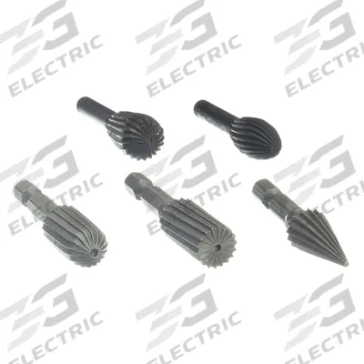 APPROVED VENDOR Rotary File Set: Bronze/Iron/Mild Steel/Plastic/Soft Metal/Wood - Drum Rasps & Files