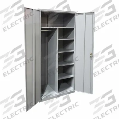 LYON Storage Cabinet: 36 in x 18 in x 72 in, 4 Shelves, Swing Handle & Keyed - Commercial Combination Cabinets
