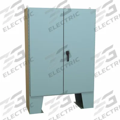 HAMMOND Electrical Enclosure: Steel, 60 in x 48 in x 17 in, NEMA 12, w/Panel, Solid Cover - Steel Dust-Tight Enclosures