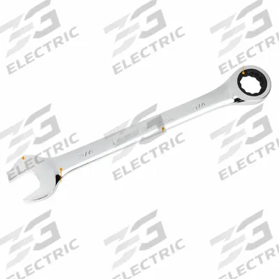 GEARWRENCH Ratcheting Combination Wrenches: Alloy Steel, Full Polish Chrome - SAE 12-Point Ratcheting Combination Wrenches