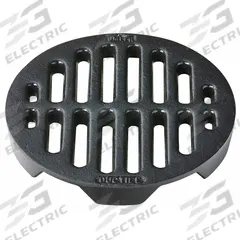 JAY R. SMITH MFG. CO Grate: A, Round, 7 7/8 in Overall Dia, 1 in Overall Ht, Ductile Iron, Tan (MPN 2120GM). Key specifications