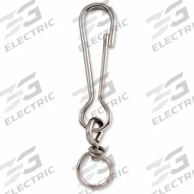 LUCKY LINE PRODUCTS Snap Hook: 1 Snaps, Solid Gate, Steel, 1/4 in Opening Size - Light Duty Spring Snaps