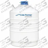 COLE-PARMER Cryogenic Dewar: 20 L Capacity, 15 1/2 in Overall Dia, 25 7/8 in Overall Ht, Aluminum (MPN 4426065). Key specifications — Brand: COLE-PARMER; Material: Aluminum; Includes: Smart Caps; Included Safety Features: Lockable.