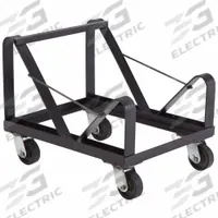 NATIONAL PUBLIC SEATING Chair Cart: 660 lb, 21 in L x 20 1/2 in W x 26 in H, For 40 Chairs, Black (MPN DY85). Key specifications — Frame Color: Black; Brand: NATIONAL PUBLIC SEATING; Caster/Wheel Configuration: (2) Rigid.