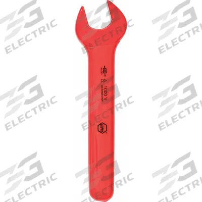 WIHA Open End Wrench: Alloy Steel, High Visibility Coating, 1 in Head Size, 8 3/8 in Overall Lg - SAE, Single End, Open End Wrenches
